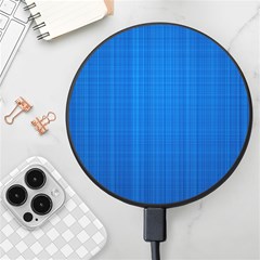 Blue Abstract, Background Pattern Wireless Fast Charger(black) by nateshop