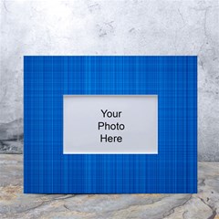 Blue Abstract, Background Pattern White Tabletop Photo Frame 4 x6 