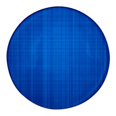 Blue Abstract, Background Pattern Round Glass Fridge Magnet (4 Pack)