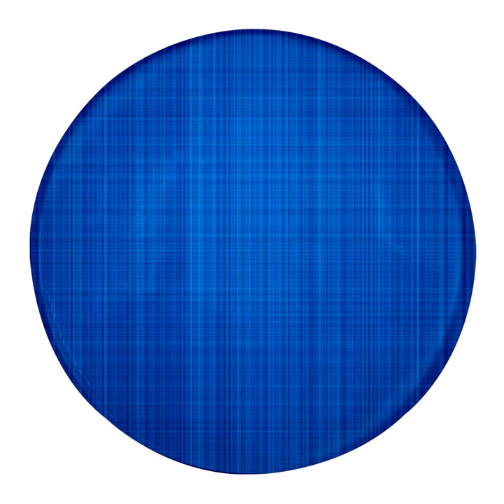 Blue Abstract, Background Pattern Round Glass Fridge Magnet (4 pack)