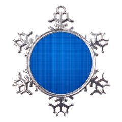 Blue Abstract, Background Pattern Metal Large Snowflake Ornament by nateshop