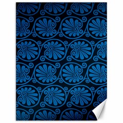 Blue Floral Pattern Floral Greek Ornaments Canvas 12  X 16  by nateshop