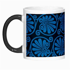 Blue Floral Pattern Floral Greek Ornaments Morph Mug by nateshop