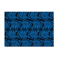 Blue Floral Pattern Floral Greek Ornaments Sticker A4 (10 Pack)