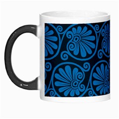 Blue Floral Pattern Floral Greek Ornaments Morph Mug by nateshop