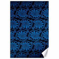 Blue Floral Pattern Floral Greek Ornaments Canvas 20  X 30  by nateshop