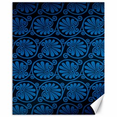 Blue Floral Pattern Floral Greek Ornaments Canvas 16  X 20  by nateshop