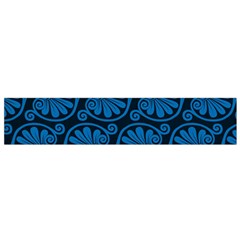 Blue Floral Pattern Floral Greek Ornaments Small Premium Plush Fleece Scarf by nateshop