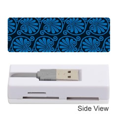 Blue Floral Pattern Floral Greek Ornaments Memory Card Reader (stick) by nateshop