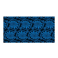 Blue Floral Pattern Floral Greek Ornaments Satin Wrap 35  X 70  by nateshop