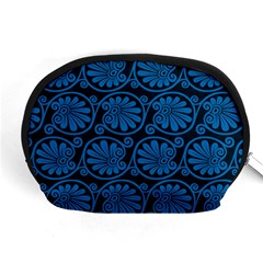 Blue Floral Pattern Floral Greek Ornaments Accessory Pouch (medium) by nateshop