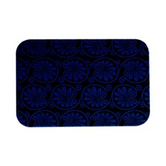 Blue Floral Pattern Floral Greek Ornaments Open Lid Metal Box (silver)   by nateshop