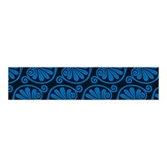 Blue Floral Pattern Floral Greek Ornaments Velvet Scrunchie by nateshop