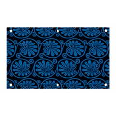 Blue Floral Pattern Floral Greek Ornaments Banner And Sign 5  X 3  by nateshop