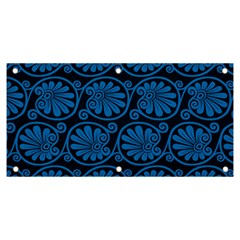 Blue Floral Pattern Floral Greek Ornaments Banner And Sign 6  X 3  by nateshop