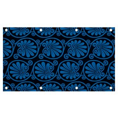 Blue Floral Pattern Floral Greek Ornaments Banner And Sign 7  X 4  by nateshop