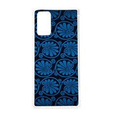 Blue Floral Pattern Floral Greek Ornaments Samsung Galaxy Note 20 Tpu Uv Case by nateshop