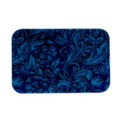 Blue Floral Pattern Texture, Floral Ornaments Texture Open Lid Metal Box (silver)   by nateshop