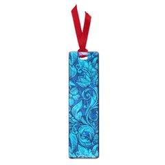 Blue Floral Pattern Texture, Floral Ornaments Texture Small Book Marks by nateshop