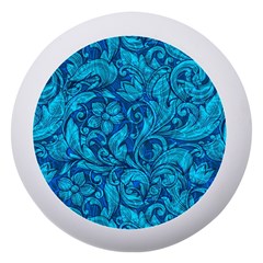 Blue Floral Pattern Texture, Floral Ornaments Texture Dento Box With Mirror by nateshop