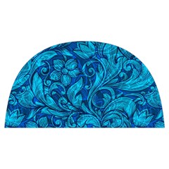 Blue Floral Pattern Texture, Floral Ornaments Texture Anti Scalding Pot Cap by nateshop