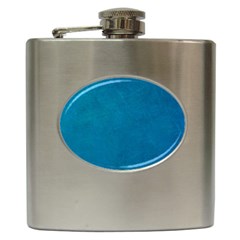 Blue Stone Texture Grunge, Stone Backgrounds Hip Flask (6 Oz) by nateshop