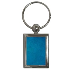 Blue Stone Texture Grunge, Stone Backgrounds Key Chain (rectangle) by nateshop