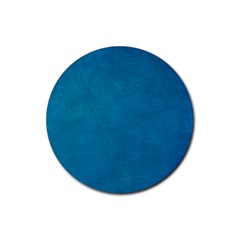 Blue Stone Texture Grunge, Stone Backgrounds Rubber Round Coaster (4 Pack) by nateshop