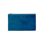 Blue Stone Texture Grunge, Stone Backgrounds Cosmetic Bag (Small) Front