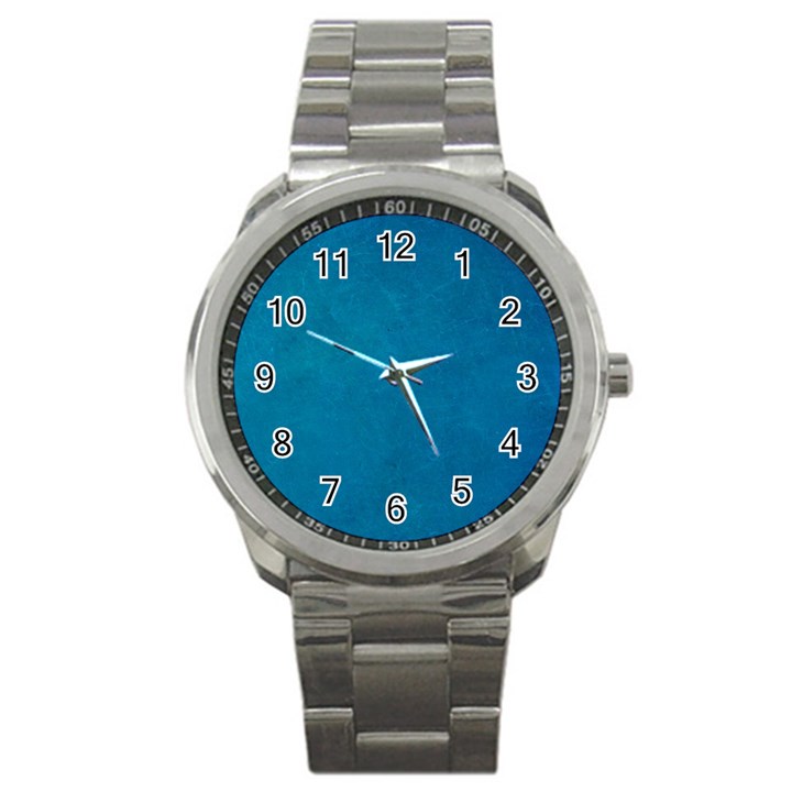 Blue Stone Texture Grunge, Stone Backgrounds Sport Metal Watch