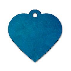 Blue Stone Texture Grunge, Stone Backgrounds Dog Tag Heart (one Side) by nateshop