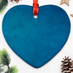 Blue Stone Texture Grunge, Stone Backgrounds Heart Ornament (two Sides) by nateshop