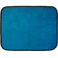 Blue Stone Texture Grunge, Stone Backgrounds Two Sides Fleece Blanket (mini) by nateshop