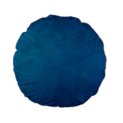 Blue Stone Texture Grunge, Stone Backgrounds Standard 15  Premium Round Cushions by nateshop