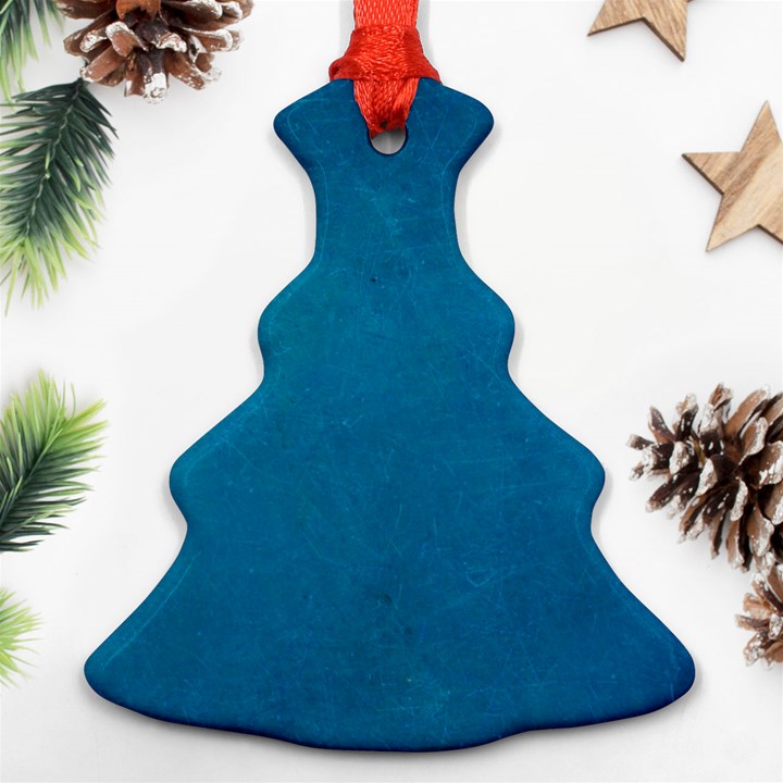 Blue Stone Texture Grunge, Stone Backgrounds Christmas Tree Ornament (Two Sides)