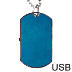 Blue Stone Texture Grunge, Stone Backgrounds Dog Tag Usb Flash (one Side) by nateshop