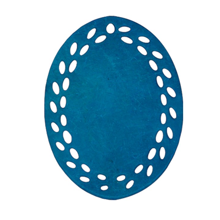 Blue Stone Texture Grunge, Stone Backgrounds Ornament (Oval Filigree)