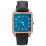 Blue Stone Texture Grunge, Stone Backgrounds Rose Gold Leather Watch  Front