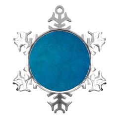 Blue Stone Texture Grunge, Stone Backgrounds Metal Small Snowflake Ornament by nateshop