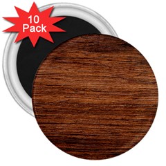 Brown Wooden Texture 3  Magnets (10 Pack)  by nateshop