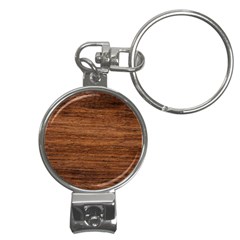 Brown Wooden Texture Nail Clippers Key Chain by nateshop