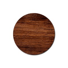 Brown Wooden Texture Rubber Coaster (round) by nateshop