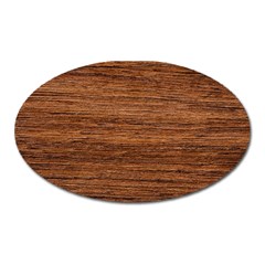 Brown Wooden Texture Oval Magnet