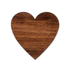 Brown Wooden Texture Heart Magnet by nateshop