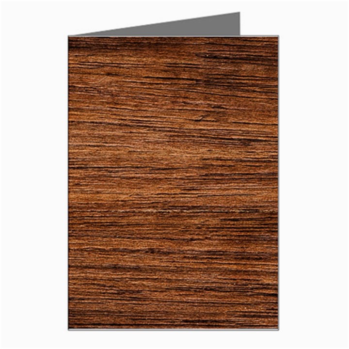 Brown Wooden Texture Greeting Card