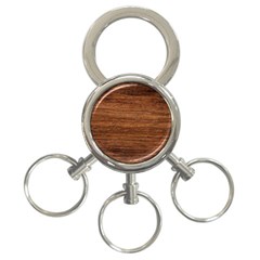 Brown Wooden Texture 3-ring Key Chain by nateshop