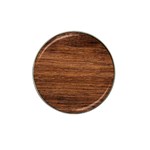 Brown Wooden Texture Hat Clip Ball Marker (10 pack) Front