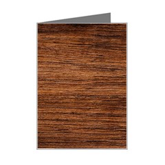 Brown Wooden Texture Mini Greeting Card by nateshop