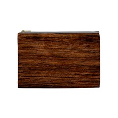 Brown Wooden Texture Cosmetic Bag (Medium)