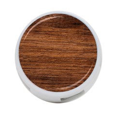 Brown Wooden Texture 4-Port USB Hub (One Side)